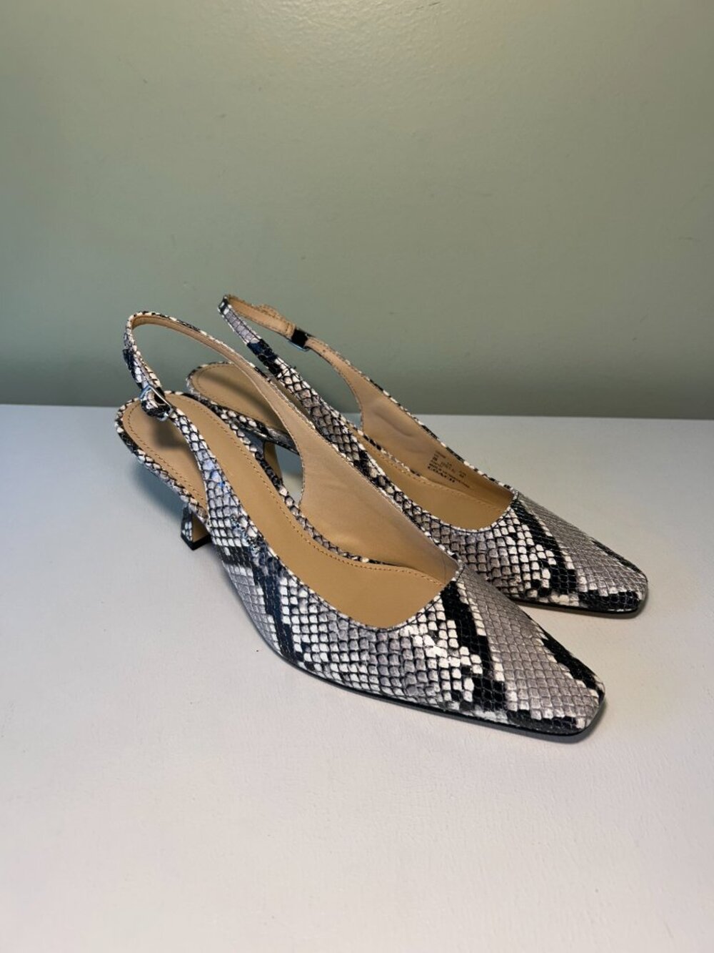 Coach Women's Slingback Heel With Snake Print - Picture 6 of 14